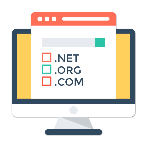 Noptim domain name icon with desktop and .net, .org and .com options...